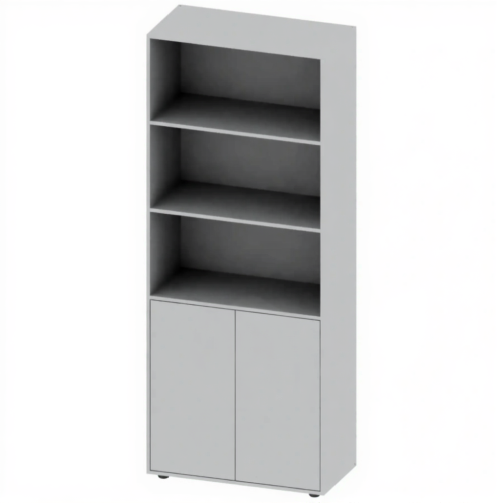 Стеллаж полуоткрытый ШК-ТР-1, Серый с серой кромкой