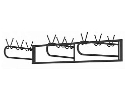 Вешалка настенная 18 крючков 951 металлическая (черная)