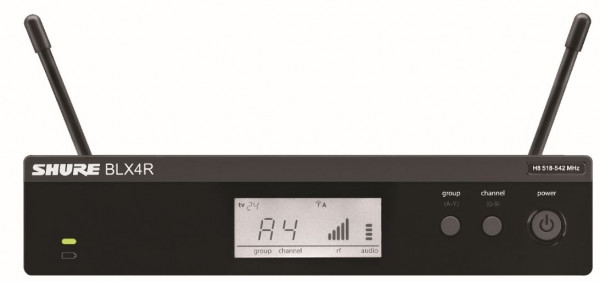 Приемник серии BLX в металлическом корпусе для радиосистем PG,SM,BETA с выносными антеннами Shure BLX4RE.