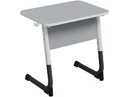 Стол 1-местный школьный 3-5 г/р "Альтер" регулируемый СУ.1.35.А-БГ.С (серый, м/к белый/графит)