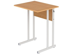 Стол школьный 1-местный 2 г/р нерегулируемый (бук, м/к серый, плоскоовальная труба)