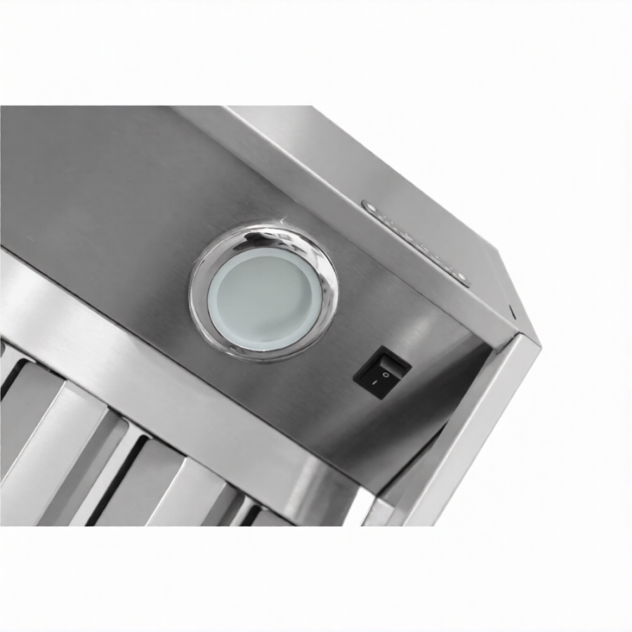 Зонт вытяжной полуоткрытый ЗВПб 400х600х1000 «Base» пристенный (к-т светильников)