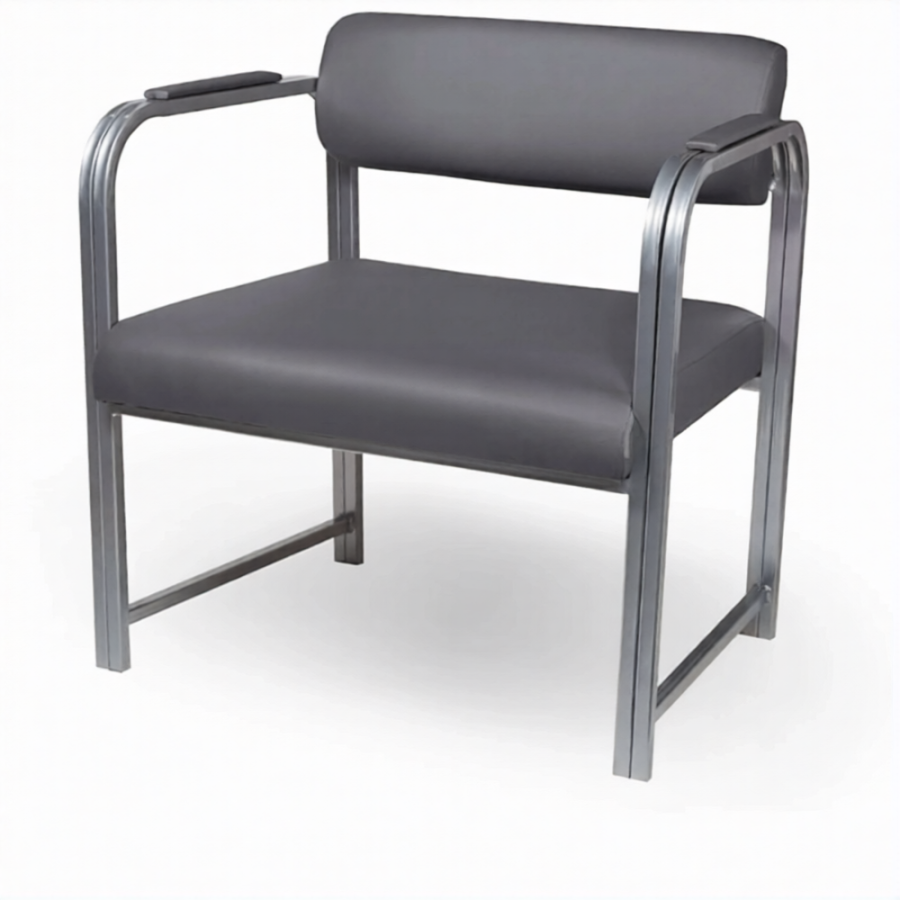 Диван-кресло ДО-5/1 (кожзам Эконом серый, каркас серый)