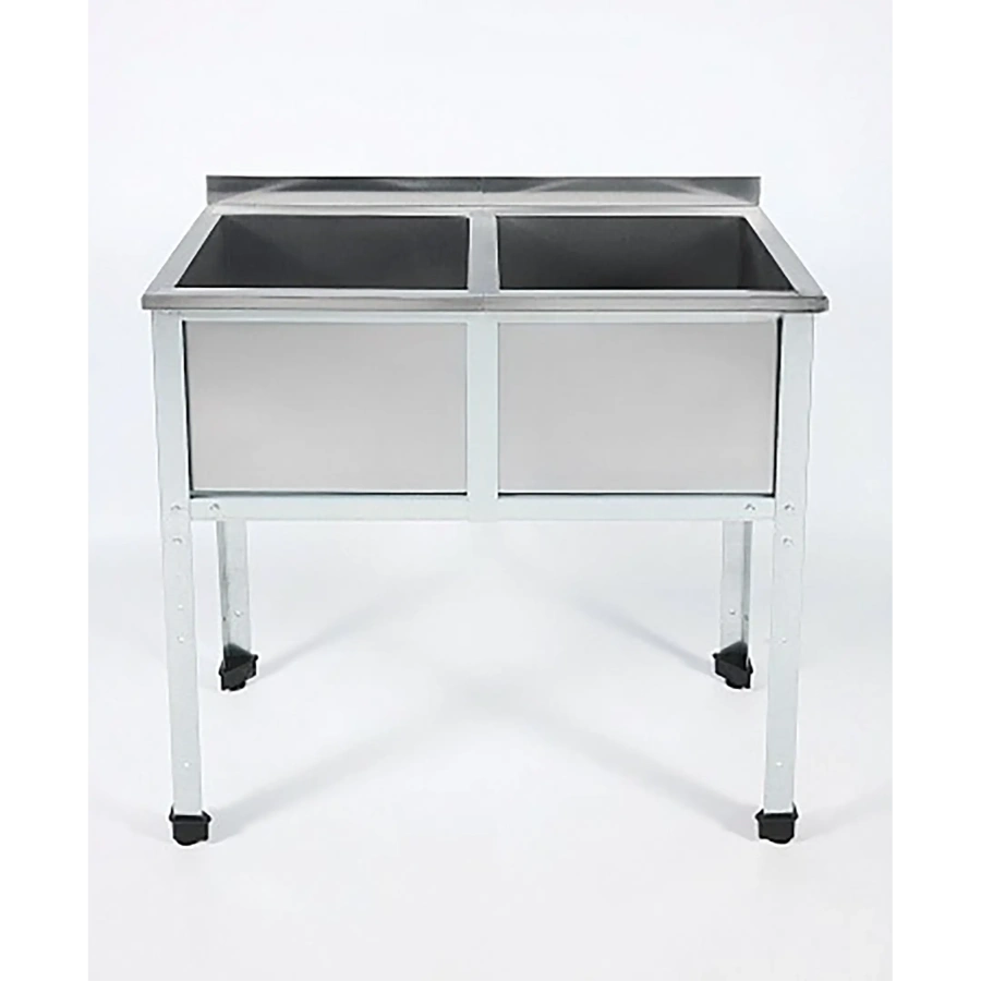 Ванна моечная двухсекционная с бортом ВМС-2/6-Б-ЭК