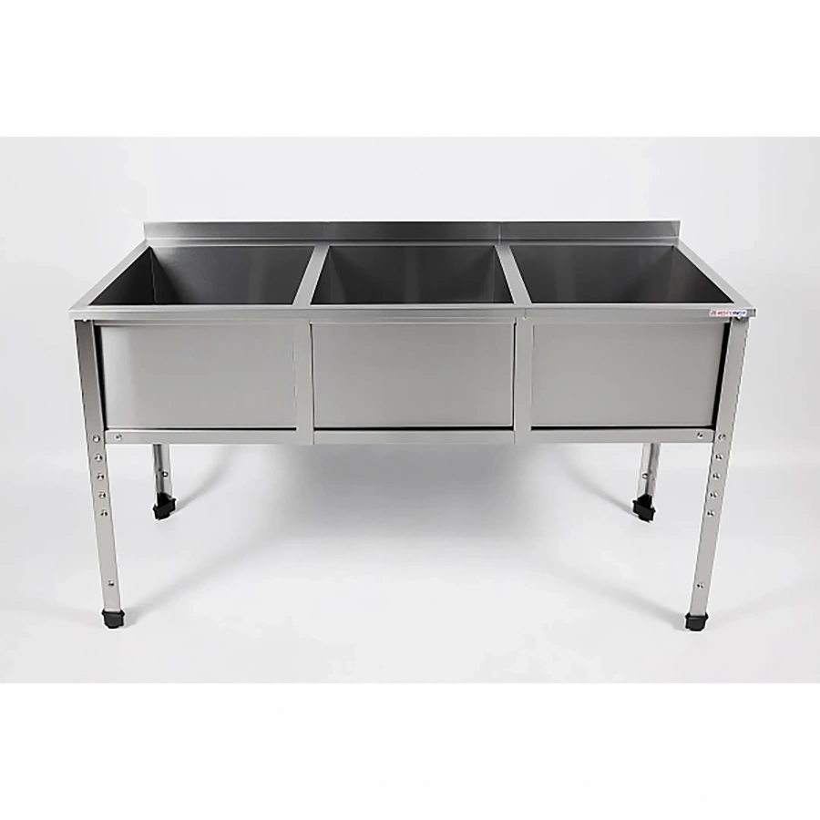 Ванна моечная трехсекционная с бортом ВМС-3/4-Б-ЭН