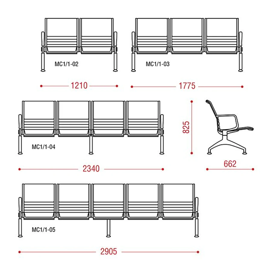 Многоместная секция Флайт М 2П (модель МС 1/1)