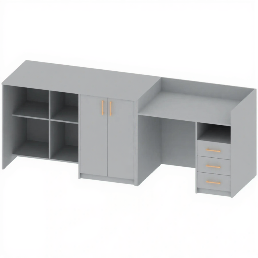 Стол учительский с кафедрой ПР-ТР-80, Роликовые направляющие