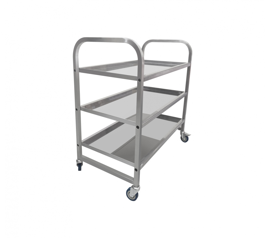 ТЕЛЕЖКА сервировочная Luxstahl нерж. 3 уровня