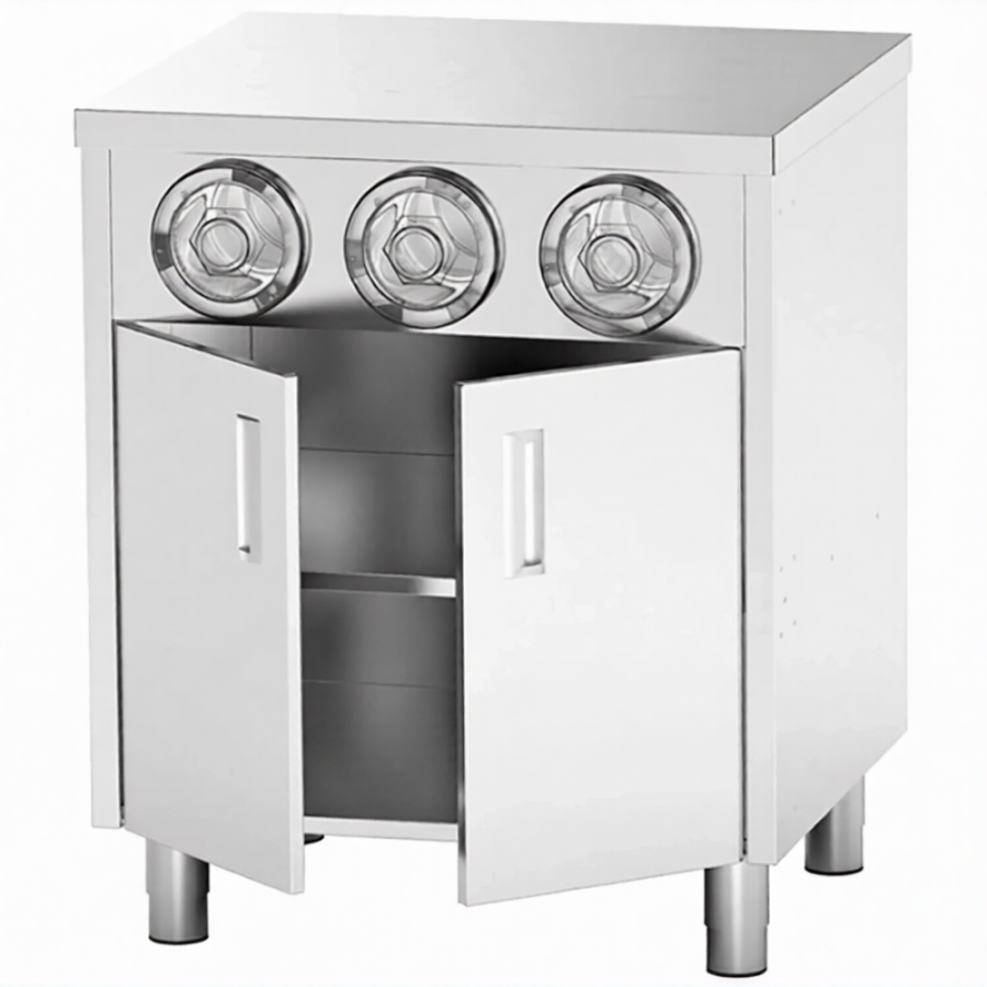 Стол-тумба с диспенсерами для стаканов СПЗРД3-8/6-Б