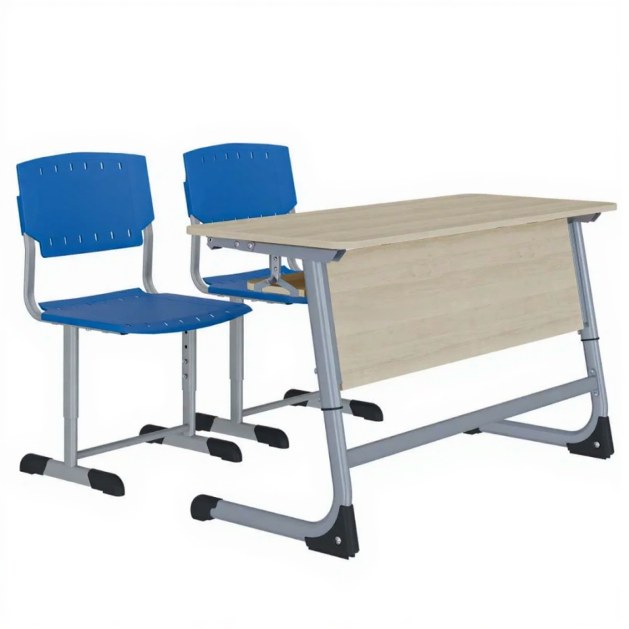 Парта 2М Smart с полкой (ЛДСП)