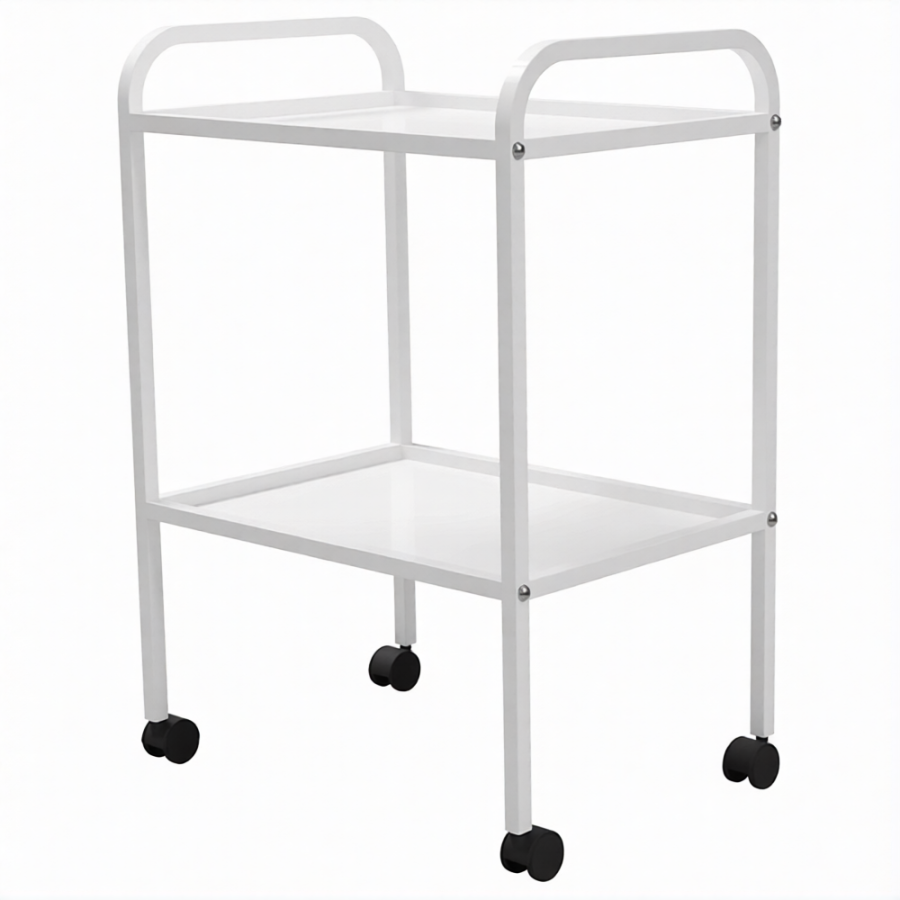 Стол медицинский инструментальный СМИ-02 (полки металл, колёса серая резина)