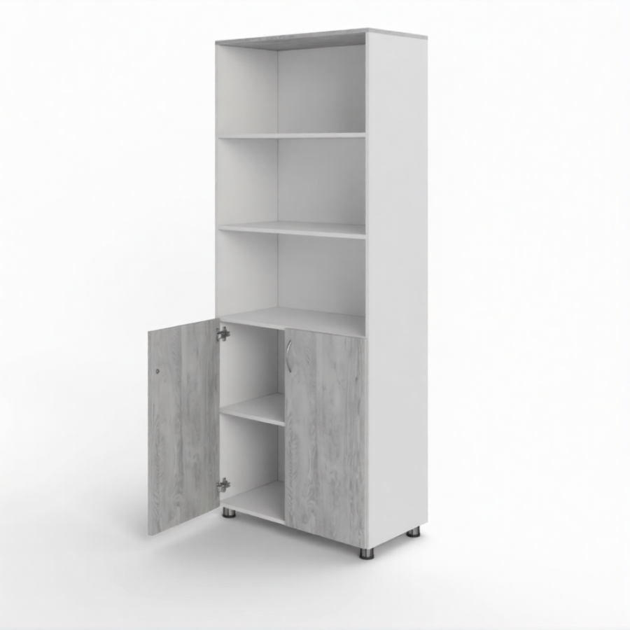 Шкаф для документов ШД-27 (ЛДСП белый, дуб канадский)